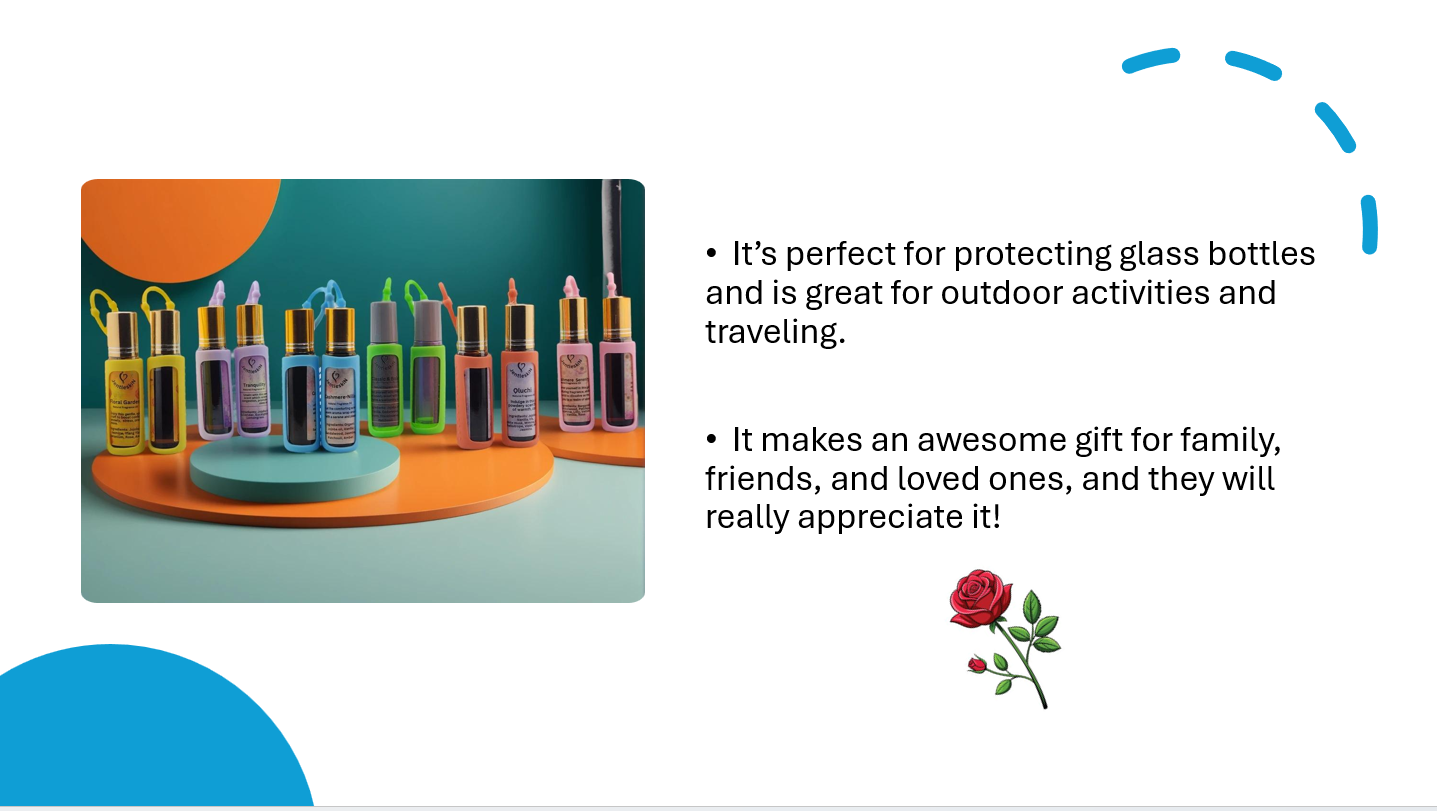 Bright and Fun Essential Oil Holder - Silicone Sleeves and Keychain Case to Keep Your Essential Oil Bottles Safe
